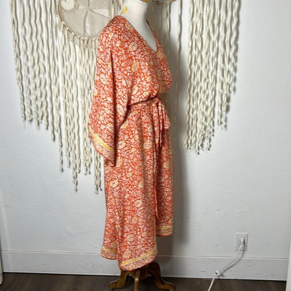 Natalie Martin Marin Oversized Caftan Dress with Belt XS/S in Tuscan Sun - Picture 5 of 16